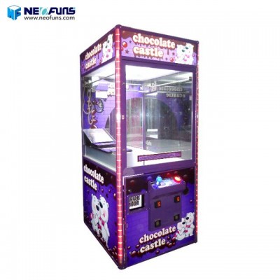 Simple Operation Chocolate Box Coin Operated Kids Candy  Claw Crane Machine